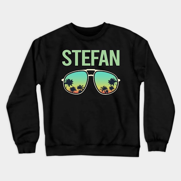 Cool Glasses - Stefan Name Crewneck Sweatshirt by Atlas Skate